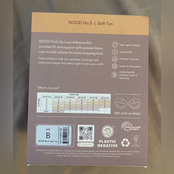 NEW Nood Push Up Adhesive Bra in Soft Tan - Picture 4 of 11